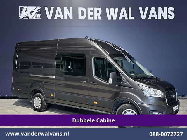 Ford Transit - 2.0 TDCI 185pk L4H3 Dubbele Cabine Euro6 Airco | 6-Zits | Camera | Cruisecontrol Parkeersensoren, 2800kg trekvermogen