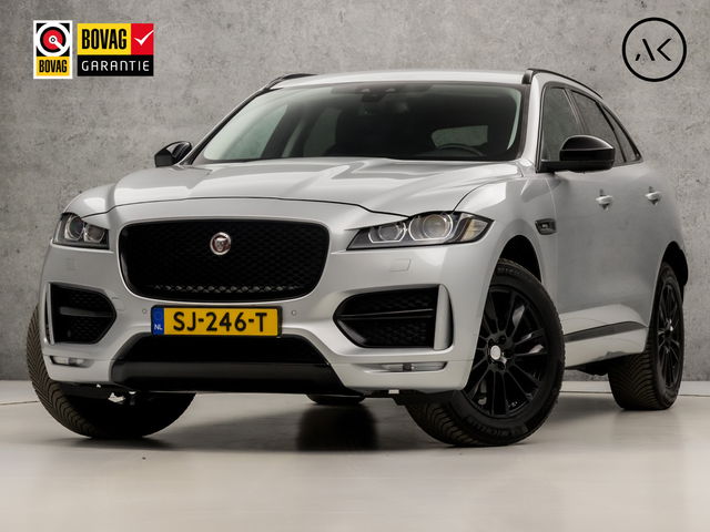 Jaguar F-PACE - 2.0 Portfolio R-Sport AWD 20d 180Pk Automaat (NAVIGATIE, KEYLESS, CAMERA, GETINT GLAS, STUUR/STOELVERWARMING, LEDEREN SPORTSTOELEN, XENON, LANE ASSIST, NIEUWSTAAT)