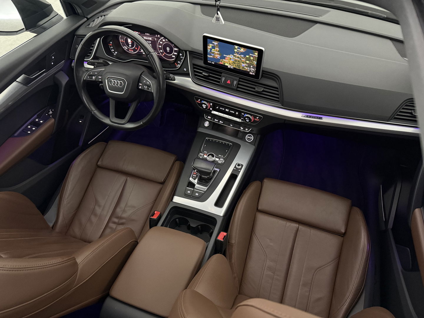 Audi Q5 2.0 TDI Quattro Design Pro Line Plus | S-Line | Luchtvering | Pano | Sfeer | B&O | Camera | Virtual | Carplay | Stoel/stuurverw.