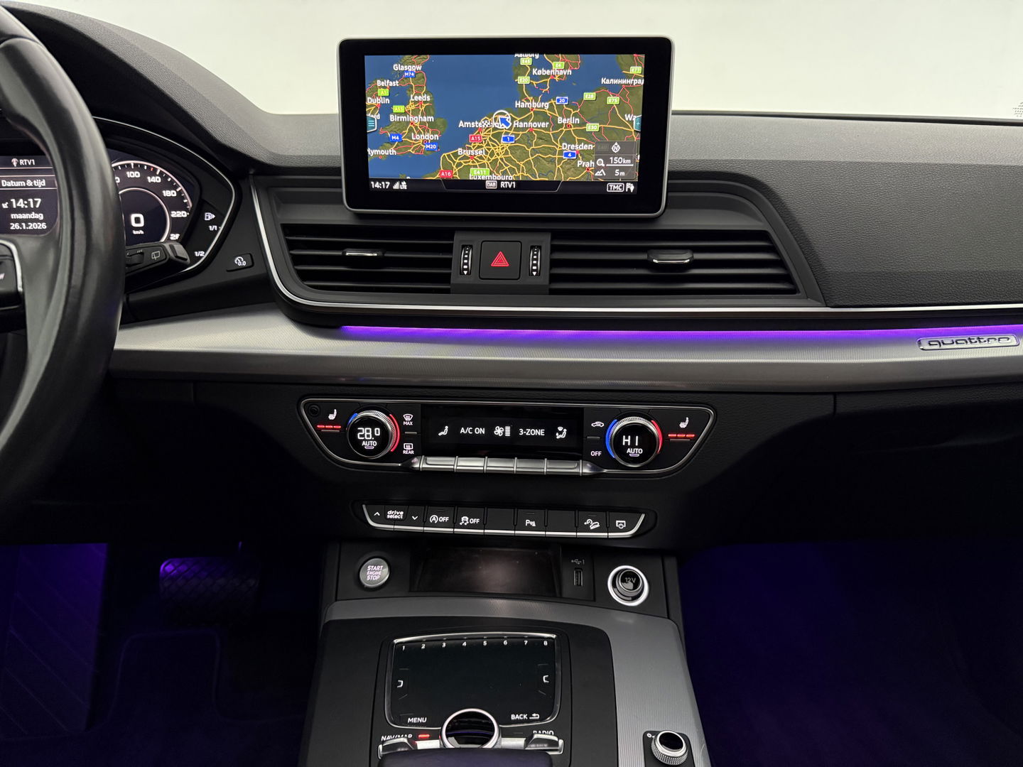 Audi Q5 2.0 TDI Quattro Design Pro Line Plus | S-Line | Luchtvering | Pano | Sfeer | B&O | Camera | Virtual | Carplay | Stoel/stuurverw.