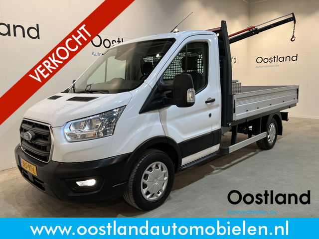 Ford Transit - 350 2.0 TDCI L2H1 Trend MHEV 130 PK Open Laadbak / Maxilift kraan / Euro 6 / Airco / Cruise Control / Trekhaak / 25.400 KM !!