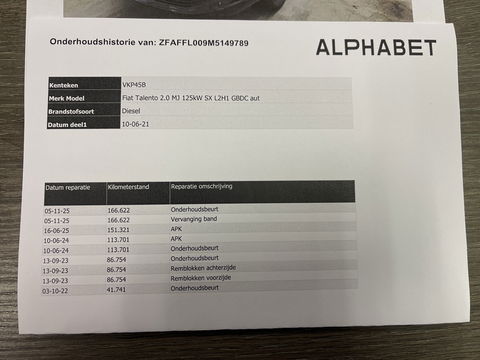 Fiat Talento 2.0 MultiJet 170pk automaat L2H1 SX DC 5 persoons / vaste prijs rijklaar € 21.950 ex btw / lease vanaf € 358 / dubbele schuifdeur / airco / cruise / camera / navigatie / trekhaak !