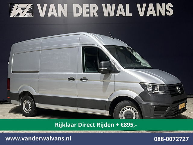 Volkswagen Crafter - 2.0 TDI 140pk L3H3 L2H2 Euro6 *Rijklaar Direct Rijden* Airco | Navigatie | Apple Carplay | Android Auto | Cruisecontrol Bijrijdersbank, 3000kg trekvermogen, zilver