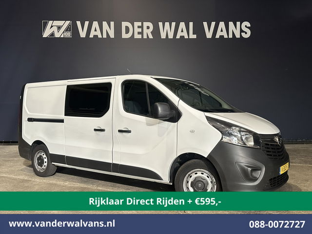 Opel Vivaro - 1.6 CDTI 122pk L2H1 *Rijklaar Direct Rijden* Dubbele Cabine Euro6 Airco | Camera | Trekhaak | LED | 5-Zits Cruisecontrol, Bluetooh-telefonie