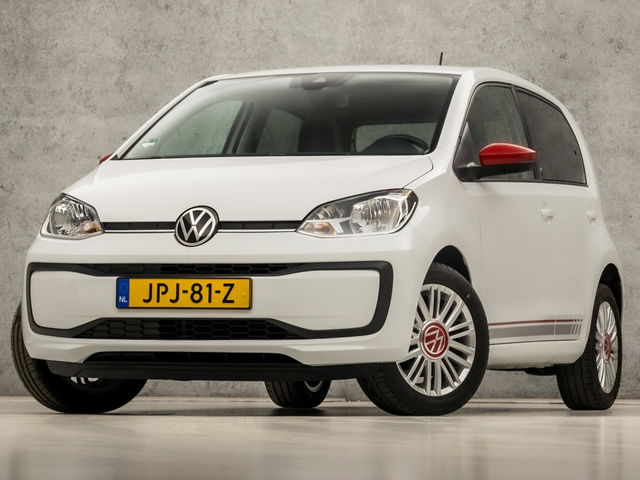 Volkswagen up! - 1.0 High Up Sport (AIRCO, BLUETOOTH, SPORTSTOELEN, GETINT GLAS, LM VELGEN, MULTIFUNCTIONEEL STUURWIEL, NIEUWSTAAT)
