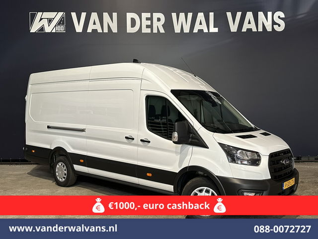Ford Transit - 2.0 TDCI 131pk L4H3 Jumbo Euro6 Airco | Camera | Cruisecontrol | Verwarmde voorruit Parkeersensoren, Bijrijdersbank