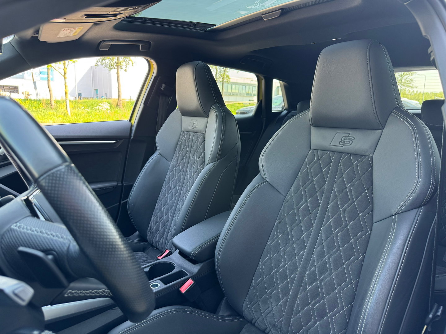 Audi A3 Sportback 40 TFSIe S-Line Pano|B&O|RS-zetels|Memory|Leder|Matrix|Camera|ACC|Carplay|Keyless|205PK