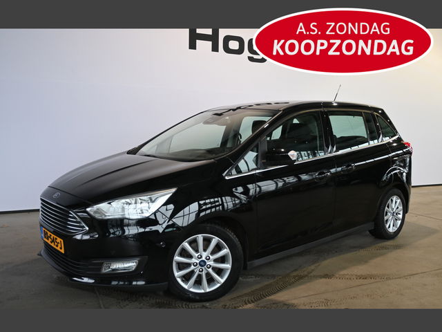 Ford Grand C-Max - 1.0 Titanium Cruise control Clima Trekhaak PDC 100% Onderhouden! Inruil Mogelijk!