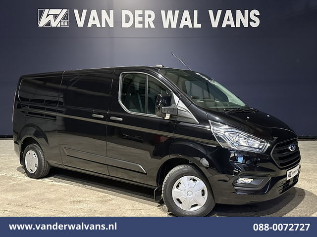 Ford Transit Custom - 2.0 TDCI 131pk L2H1 Euro6 Airco | Navigatie | LED | Cruisecontrol | 2800kg Trekhaak Parkeersensoren, Bijrijdersbank