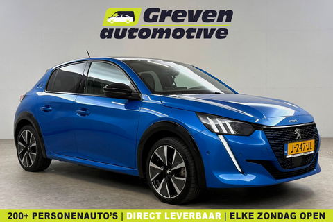 Peugeot e-208 EV GT 350 50 kWh | SOH 91% | Snelladen | Pano | 360° | Virtual | Sfeerverl. | Carplay | Stoelverw. | Keyless | NAP