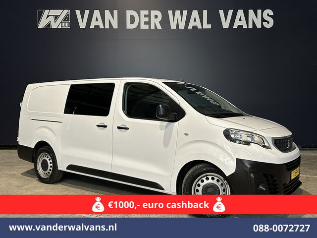 Peugeot Expert - 2.0 BlueHDI 123pk L3H1 Dubbele Cabine Euro6 Airco | 2x zijdeur | 2500kg Trekhaak | 5-Zits Cruisecontrol, Parkeersensoren
