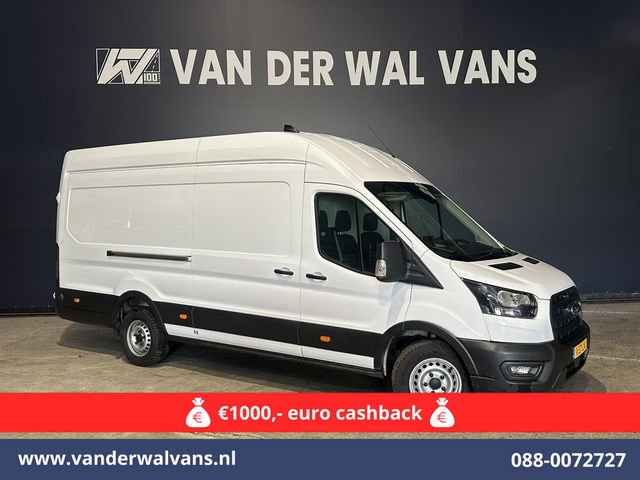 Ford Transit - 2.0 TDCI 131pk L4H3 Jumbo Euro6 Airco | Camera | Navigatie | Cruisecontrol | Parkeersensoren | Apple Carplay Android Auto, Bijrijdersbank, 2800kg trekvermogen