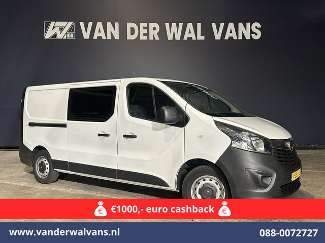 Opel Vivaro - 1.6 CDTI 122pk L2H1 *Rijklaar Direct Rijden* Dubbele Cabine Euro6 Airco | Camera | Trekhaak | LED | 5-Zits Cruisecontrol, Bluetooh-telefonie