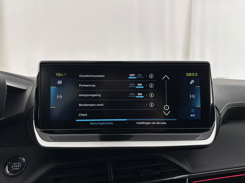 Peugeot e-208 EV GT Pack 50 kWh [ 3-Fase-11kW ] {SOH-88%] (INCL-BTW) *HEATPUMP | FULL-LED | DIGI-COCKPIT | BLINDSPOT | CAMERA | LEATHER-ALCANTARA | AMBIENTLIGHT | NAVI-FULLMAP | LANE-ASSIST | KEYLESS | DAB | CCS-FASTLOADER | HEATED-SPORTSEATS | PRIV