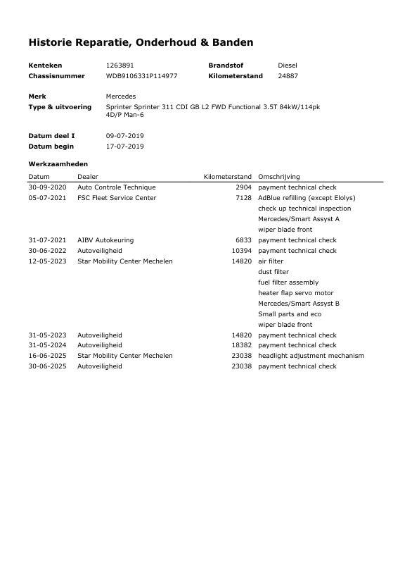 Mercedes-Benz Sprinter 311 CDI GB L2 FWD Functional 3.5T / AIRCO / CAMERA / 3 ZITS / DEALER ONDERHOUDEN / NAVI