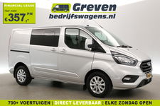 Ford Transit Custom - 300 2.0 TDCI L1H1 | MARGE | Dubbele Cabine | Aut. | Euro6 | Airco | Cruise | Camera | Schuifdeur L+R | Carplay | Trekh. | LED