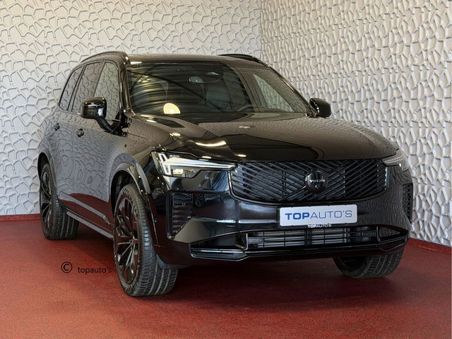 Volvo XC90 - 2.0 T8 456 PK PHEV AWD 7P BLACK EDITION PLUS LUCHTVERING SCHUIFDAK STOEL/STUUR.VERW ELEK.TREKHAAK HARMAN KARDON PANORAMA STANDKACHEL HEADUP