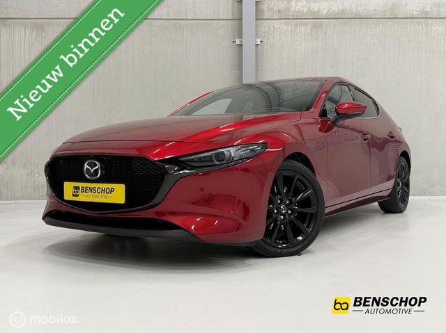 Mazda 3 - 2.0 e-SkyActiv-X M Hybrid 180 Luxury Leer Bose Navi Carplay 360 Camera 18 inch LED ACC