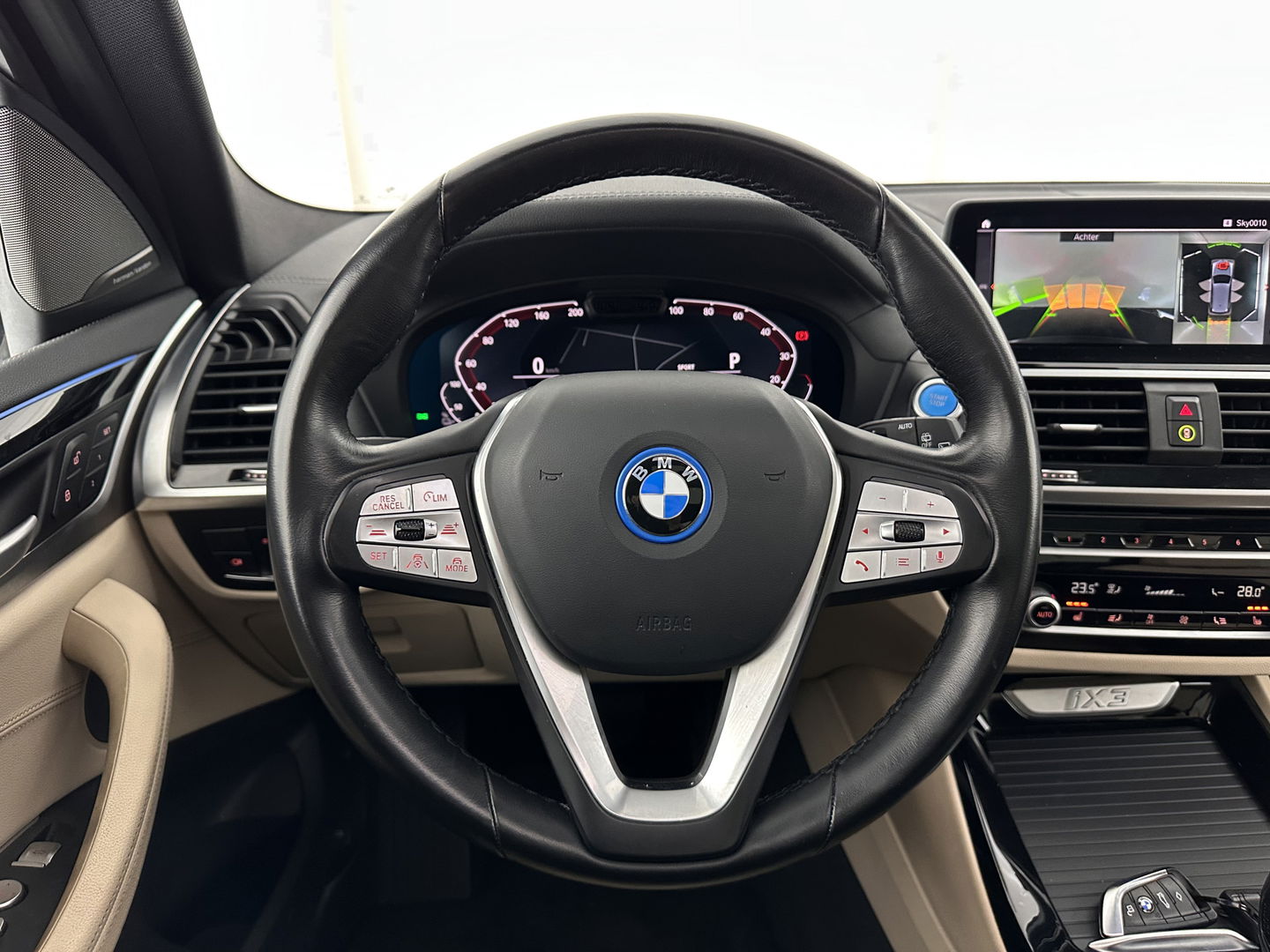 BMW iX3 High Executive 80 kWh [ 3-Fase-11kW ] {SOH-96%} (INCL-BTW) Aut. *PANO | LEATHER | HARMAN/KARDON | FULL-LED | BLINDSPOT | MEMORY-PACK | DIGI-COCKPIT | HEATED-SPORTSEATS | KEYLESS | TOPVIEW | DAB+ | NAVI-FULLMAP | HEAD-UP | 20''ALU*