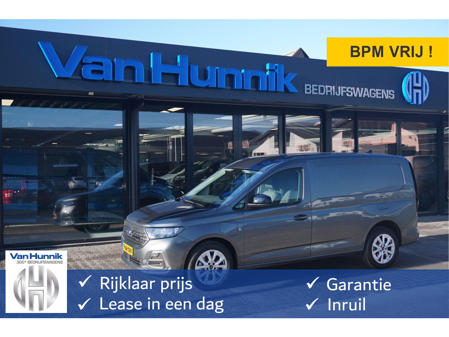 Ford Transit Connect L2 1.5 PHEV Hybride Limited 150PK AUT BPM VRIJ!! Navi, Cam, LED, LM Velg, Trekhaak!! NR. M01*