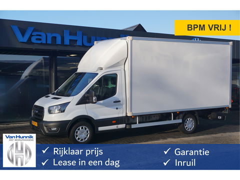 Ford Transit 350L 130PK Bakwagen BPM VRIJ!! Camera, Luchtvering, Dhollandia Klep, Lat om Lat!! NR. JE01*