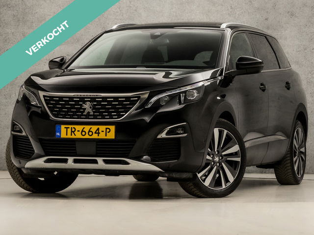 Peugeot 5008 - 1.2 PureTech GT-Line 7 Persoons (PANORAMADAK, APPLE CARPLAY, GROOT NAVI, LEDER, 360 CAMERA, KEYLESS, SFEERVERLICHTING, LED KOPLAMPEN, NIEUWSTAAT)