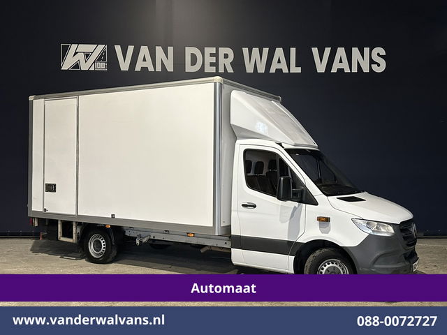 Mercedes-Benz Sprinter - 314CDI 143pk Automaat Bakwagen 21m3 KUUB Laadklep Zijdeur Euro6 Airco | Bijrijdersbank Lat om Lat, Leren bekleding