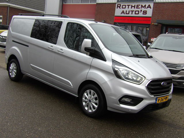 Ford Transit Custom - 2.0 TDCI 170PK 2019 DUB-CAB 1e EIG MARGE LIMITED VELE EXTRA'S 2x SCHUIFDEUR TOPSTAAT
