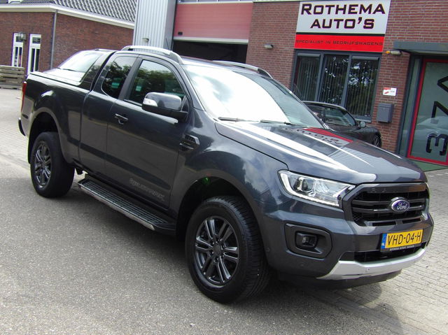 Ford Ranger - 2.0 BiTURBO 212PK AUT WILDTRAK SUPERCAB 10-2020 LEDER NAVIGATIE LED CAMERA ENZ... 85166km