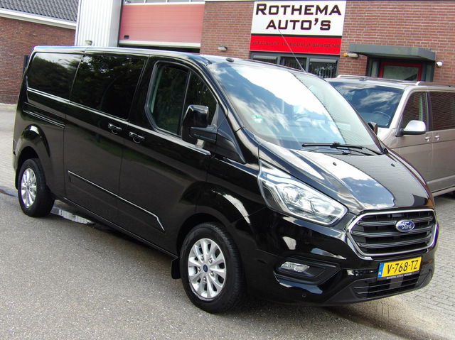 Ford Transit Custom - 2.0 TDCI 130PK AUTOMAAT 2019 VELE EXTRA'S DUBBELE CABINE 2x SCHUIFDEUR 1e EIGENAAR