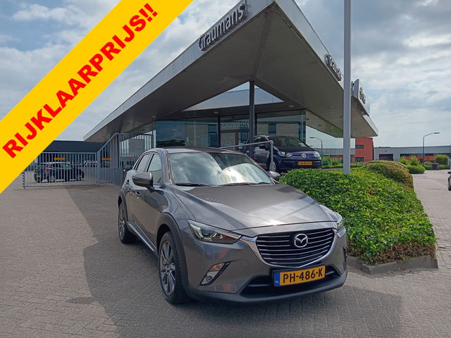 Mazda CX-3 - 2.0 SkyActiv-G 120 GT-Luxury AUTOMAAT, Leder, Navi, Clima, Head-up, etc. incl. 12 MND BOVAGGARANTIE