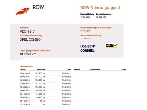 Opel Combo 1.5D 102pk Euro 6 L2 Maxi - BOTT Inrichting - Cruise - Airco