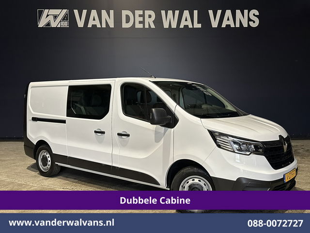 Renault Trafic - 2.0 Blue dCi 131pk L2H1 Dubbele Cabine Euro6 Fabrieksgarantie Airco | 6-Zits | Apple Carplay | LED 2500kg Trekhaak, Android Auto, Cruisecontrol, Parkeersensoren, Bijrijdersbank