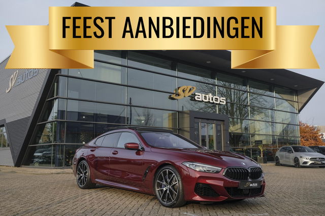 BMW 8 Serie - Gran Coupé 840i 333pk M-sport xDrive Panoramadak M8 seats Bowers&Wilkins Stoelkoeling Aventurin Rot 20" LMV