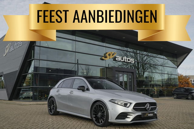 Mercedes-Benz A-Klasse - A220 Benzine AMG 190pk Panoramadak Widescreen Night pakket 19" LMV Sfeerverlichting