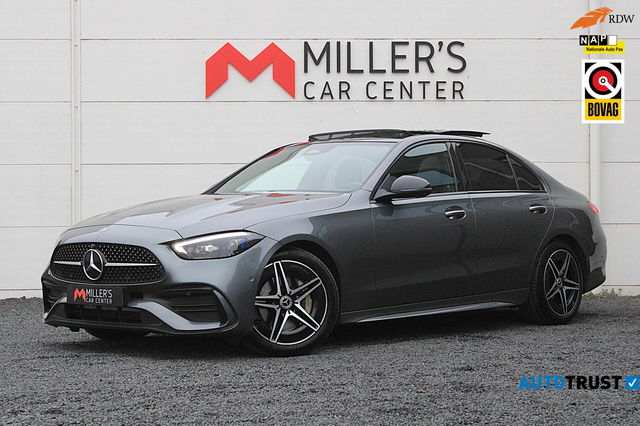 Mercedes-Benz C-Klasse - 200 AMG DEALER OH PANO CAM MEMORY SFEERVERLICHTING