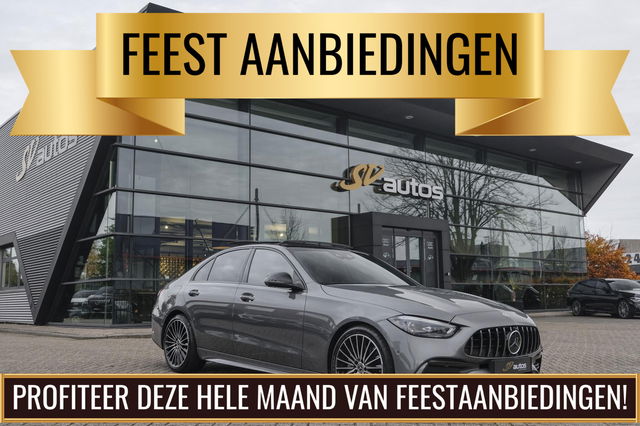 Mercedes-Benz C-Klasse - C300 AMG 258pk Panoramadak Burmester 3d Digital light Distronic+ Stuurassistent 360 camera 19" LMV
