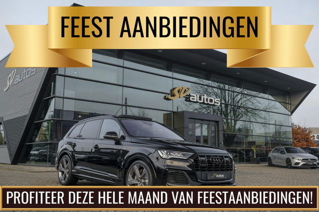 Audi Q7 - 55 TFSIe 380pk Quattro Panoramadak Luchtvering RS-Leder ACC BlackOptic VirtualCockpit Navi-High Matrix Keyless Camera 22''