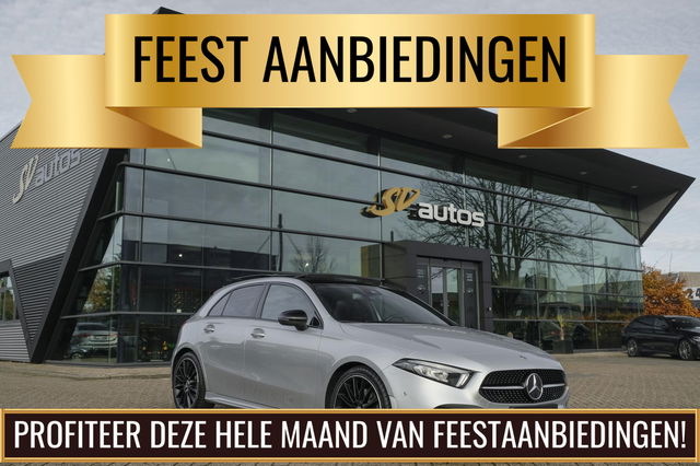 Mercedes-Benz A-Klasse - A220 Benzine AMG 190pk Panoramadak Widescreen Night pakket 19" LMV Sfeerverlichting