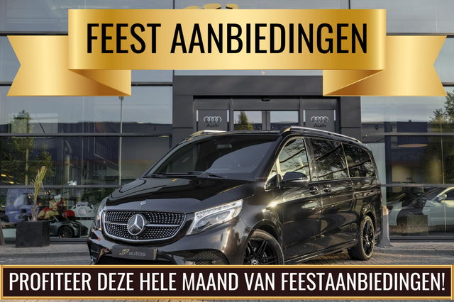 Mercedes-Benz V-Klasse - V300d AMG 240pk Extra Lang XL Burmester Elektrische schuifdeuren Trekhaak Night pakket Black Edition