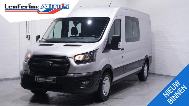 Ford Transit - 2.0 TDCi 130 pk L3H2 Dubbel Cabine Airco Camera, Trekhaak, PDC V+A, 6-Zits