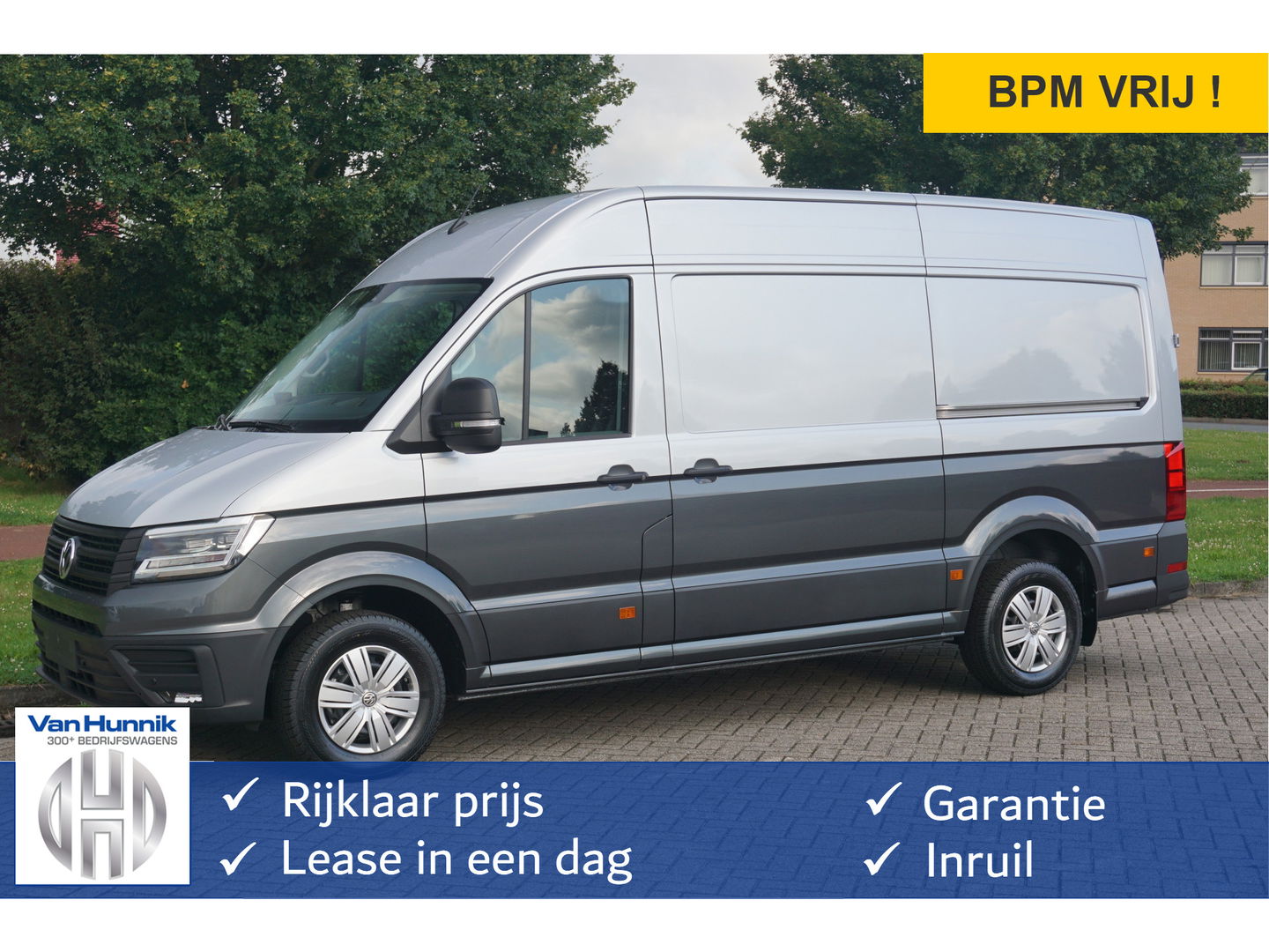 Volkswagen Crafter 35 177PK L3H3 AUT BPM VRIJ!! Navi, Cam, ACC, LED, 2x Schuifdeur, Dual Tone Lak!! NR. 873