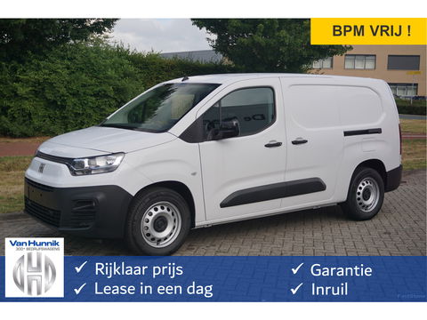 Fiat E-Doblò L2 50 kWh Plus BPM VRIJ Climate, Navi, Camera, Betimmering, 2x Schuifdeur!! NR. J140*