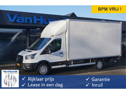 Ford Transit 350L 130PK Bakwagen BPM VRIJ!! Camera, Luchtvering, Dhollandia Klep, Lat om Lat!! NR. JE01*