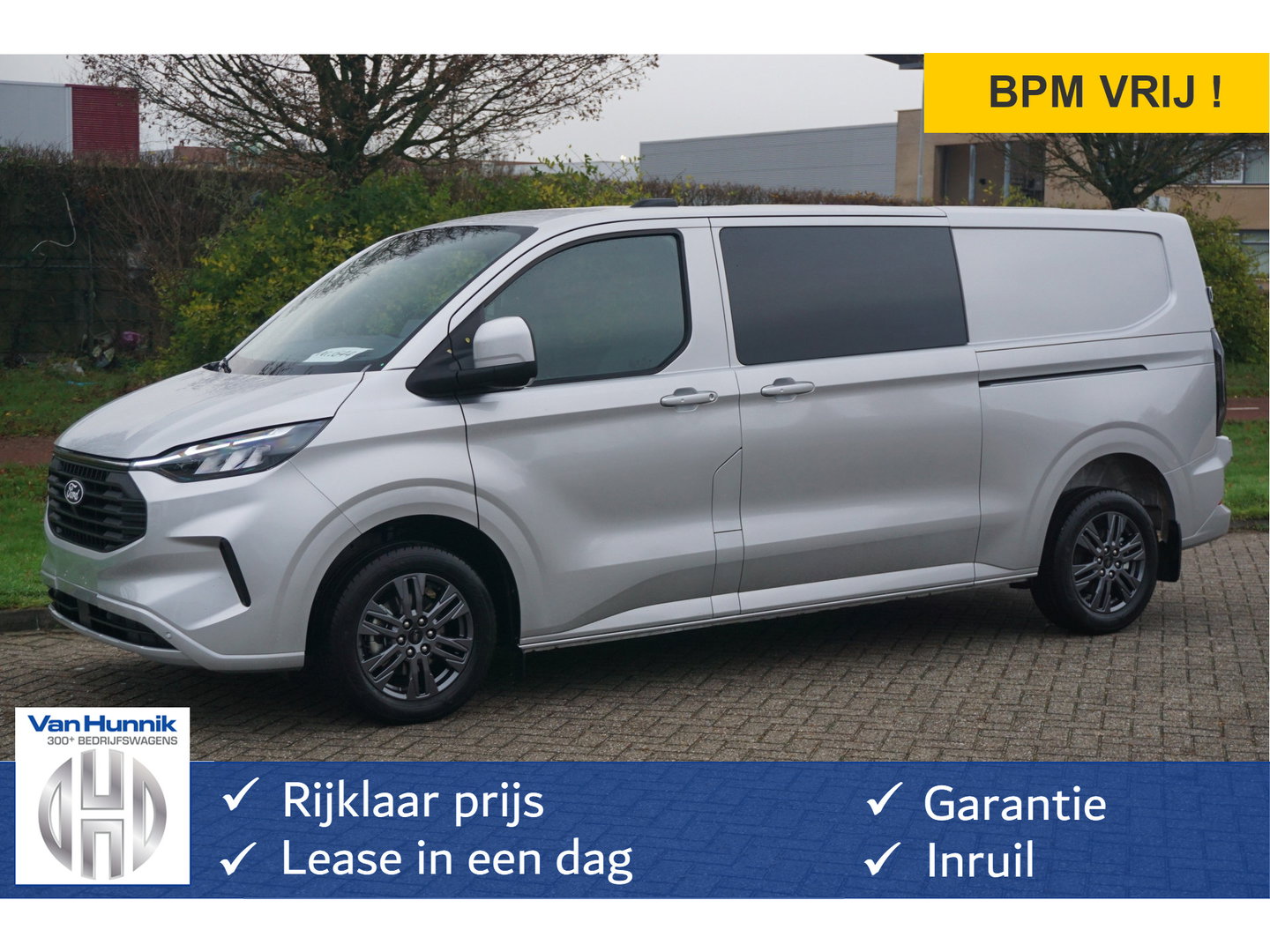 Ford Transit Custom 300L 170PK DC Limited AUT BPM VRIJ!! Navi, ACC, Trekhaak, 360° Cam, 17" LM, Elec. Schuifdeur!! NR. 720