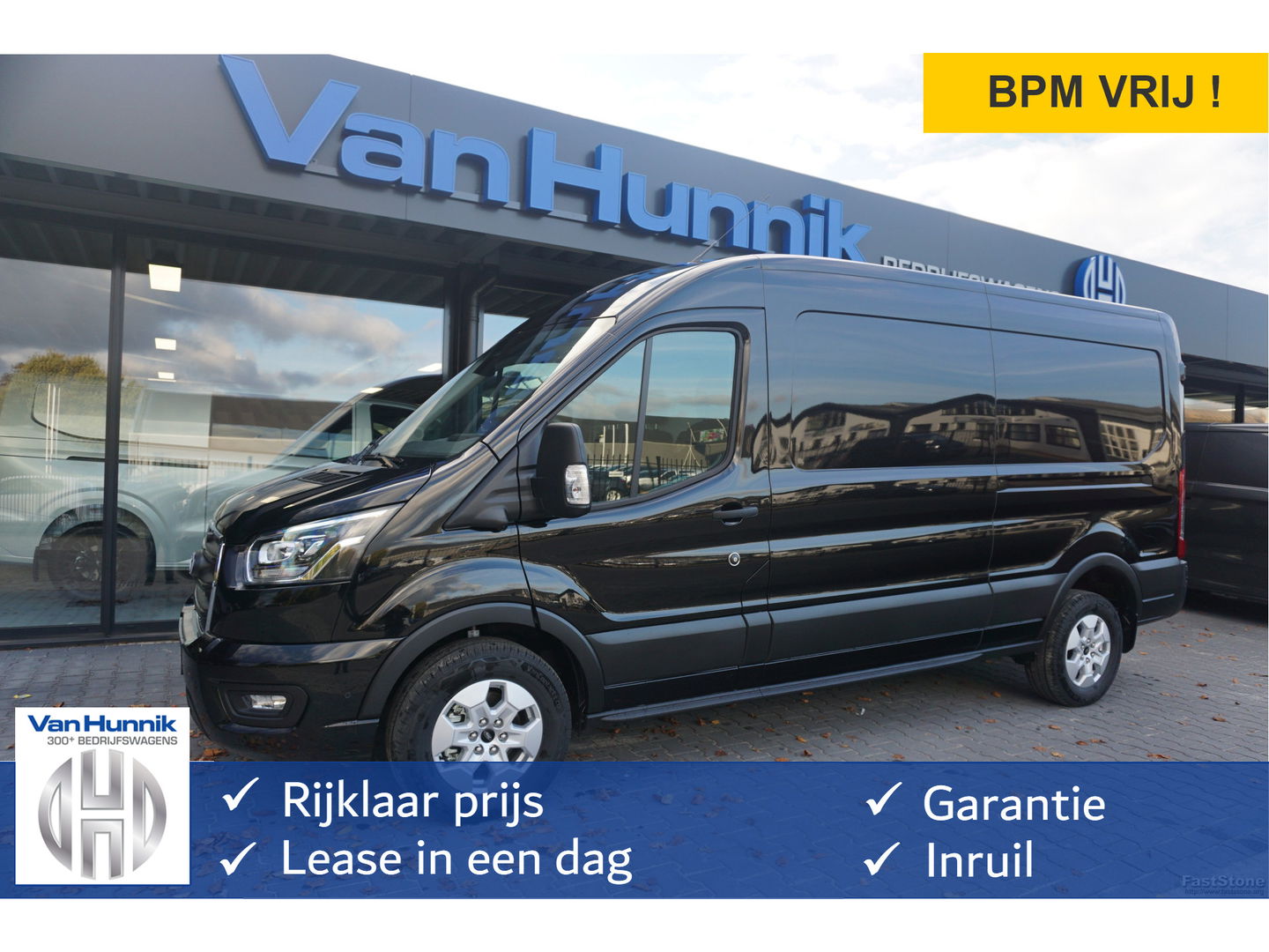 Ford Transit 350L L3H2 Limited AUT-10 RWD 165PK BPM VRIJ 3.5T Trekhaak, Navi, Adap. Cruise, 360° Cam!! NR. A200