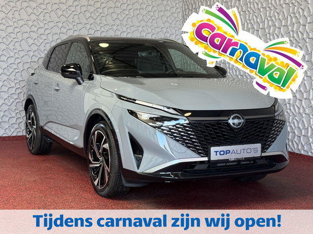 Nissan QASHQAI - 1.3 MHEV 160PK TEKNA PLUS BOSE TWO TONE 20''LMV LEER ALCANTARA PANO MASSAGE BOSE STOEL/STUUR/RUIT VERW MATRIX.LED ELEK.KLEP HEADUP 20''LMV GOOGLE NAVI 2026 ✅Top Auto's Wijchen , 30 Jaar Specialist in Nissan  : Alle Type's : Tekna / Plus / N-Design / N-Con