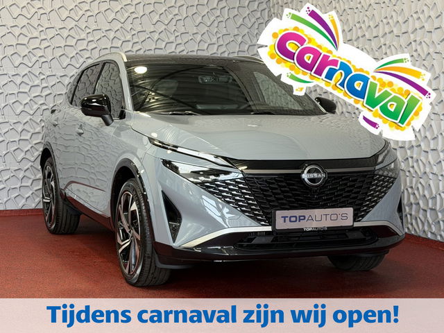 Nissan QASHQAI - 1.3 MHEV 160PK 1800KG TREKGEWICHT TEKNA PLUS BOSE 20''LMV LEER ALCANTARA PANO MASSAGE BOSE STOEL/STUUR/RUIT VERW MATRIX.LED ELEK.KLEP HEADUP 20''LMV GOOGLE NAVI 2026 ✅Top Auto's Wijchen , 30 Jaar Specialist in Nissan  : Alle Type's : Tekna / Plus / N-Desi