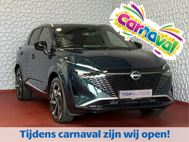 Nissan QASHQAI - 1.3 MHEV 160PK TEKNA PLUS BOSE 20''LMV LEER ALCANTARA PANO MASSAGE BOSE STOEL/STUUR/RUIT VERW MATRIX.LED ELEK.KLEP HEADUP 20''LMV GOOGLE NAVI 2026 ✅Top Auto's Wijchen , 30 Jaar Specialist in Nissan  : Alle Type's : Tekna / Plus / N-Design / N-Connecta / L