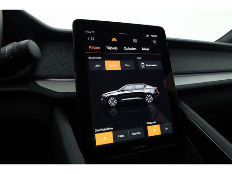 Polestar 2 Long Range Dual motor Plus 82 kWh | Stoelventilatie | Leer |  ACC | Blis | Pano | 360 Camera | Trekhaak | stoel 4 & stuur verwarming |